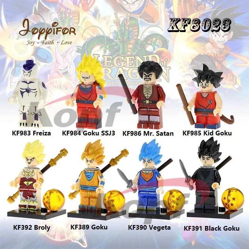 18 компл./лот Dragon Bills серия Cell Vegeta Beerus Son Goku Saiyann assembly Kit Экшн фигурки строительные блоки кирпичи детские игрушки - Цвет: Прозрачный