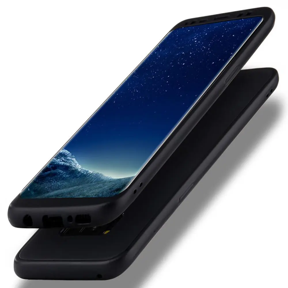 Черный LAPOPNUT для samsung Galaxy S9 S8 Plus S7 Edge S10 S10e Note 8 полный корпус Тонкий силиконовый чехол 360 защитный бампер мягкий ТПУ чехол - Цвет: Черный