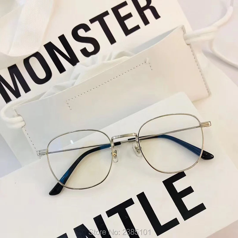 

New Korean Gentle Brand Design Metal Square Eye Glasses Frame for Men Women Myopia Optical Prescription Eyeglasses Eyewear