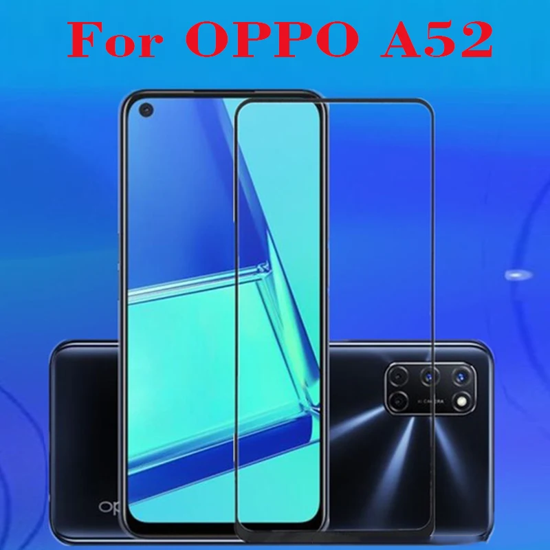 3D закаленное стекло из алюминия для OPPO A52 Полное покрытие экрана
