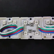 Реклама Светодиодные модули водонепроницаемый квадратный тип 4 светодиода 5050 SMD RGB теплый/холодный белый зеленый синий красный подсветка для письма канала