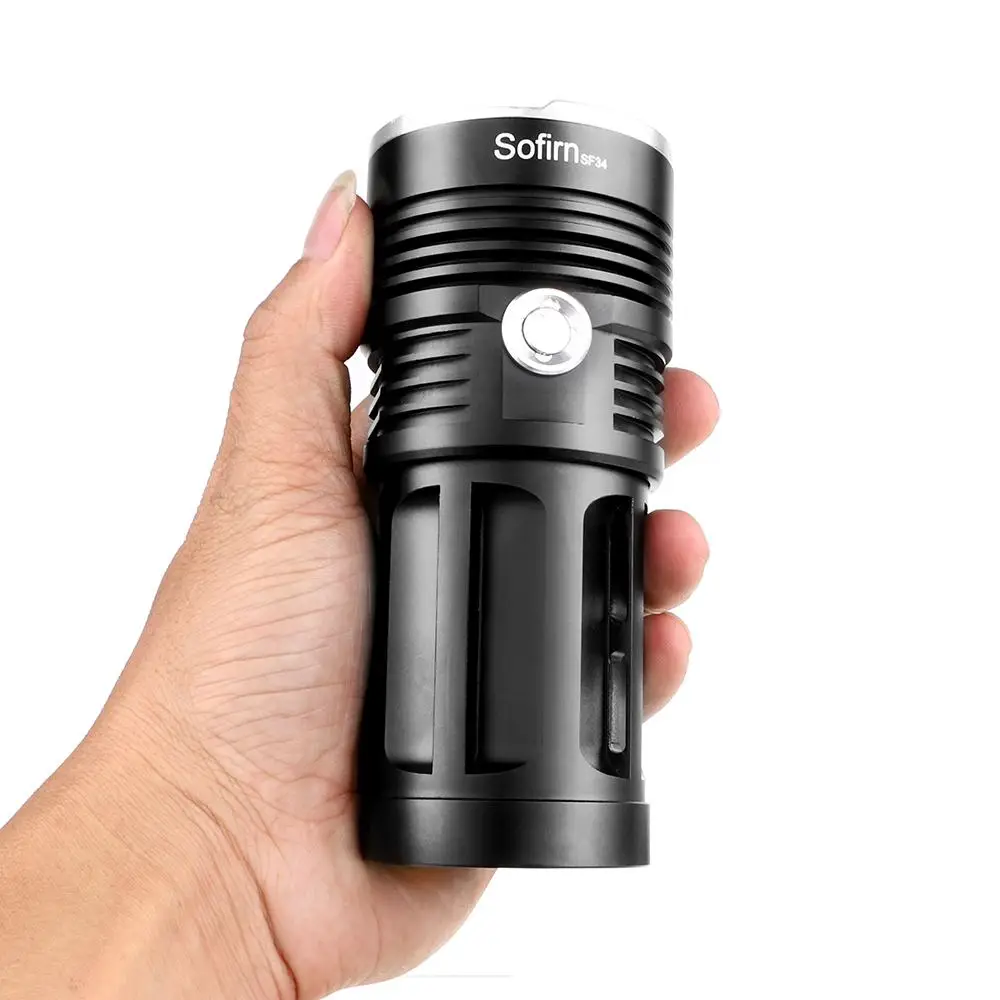 

Sofirn SF34 12T6 Powerful LED Flashlight Light 18650 Tactical Flashlight Portable Handheld Lights 5 Modes Camping Hunting