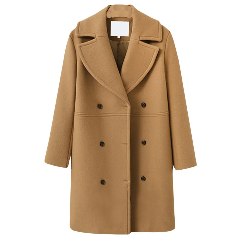 

2019 Fashion Women Casual Loose Long Sleeve Button Tops Coat Windbreaker Winter Female Coat Slim Coats Woman Winter 8.26