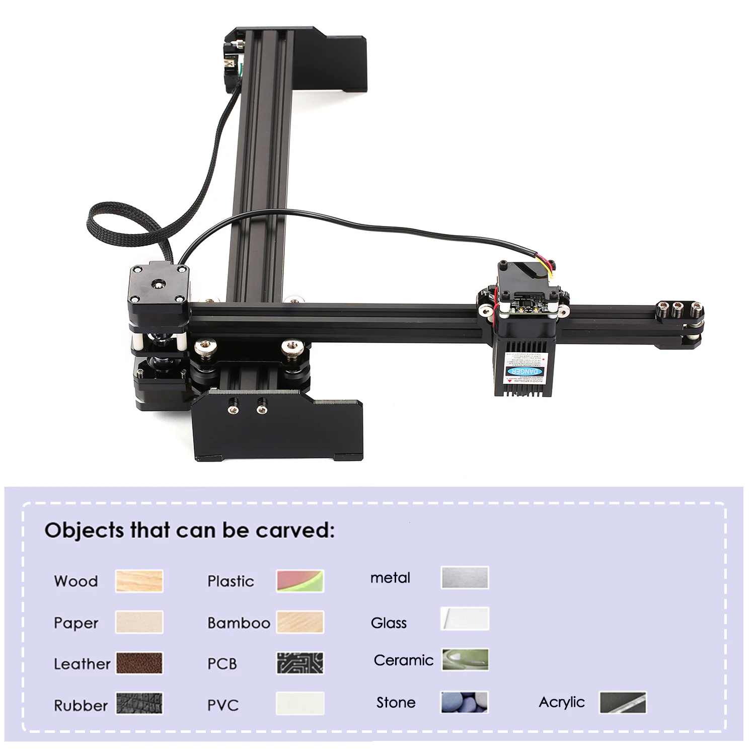 

Laser Engraving Machine High Speed Mini Desktop Laser Engraver Printer Portable Household Art Craft DIY Laser Engraving Cutter