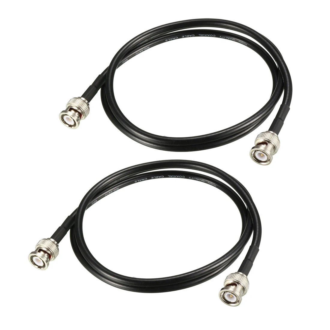 uxcell 2 pcs RG58 Coaxial Cable with BNC Male to BNC Male Connectors 50