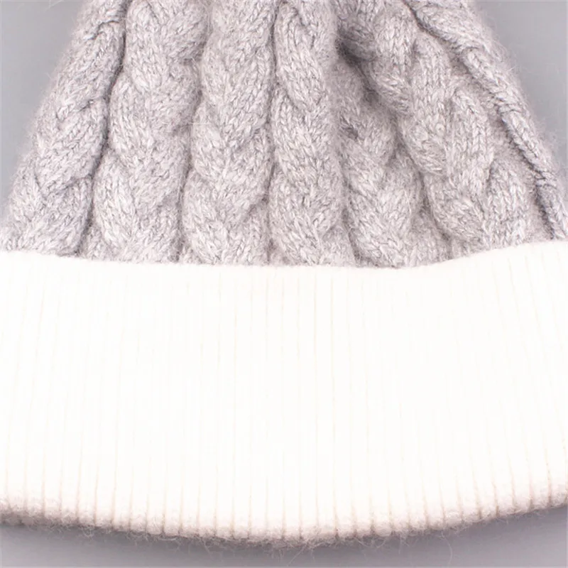 gorro de cashmere pele de vison real,