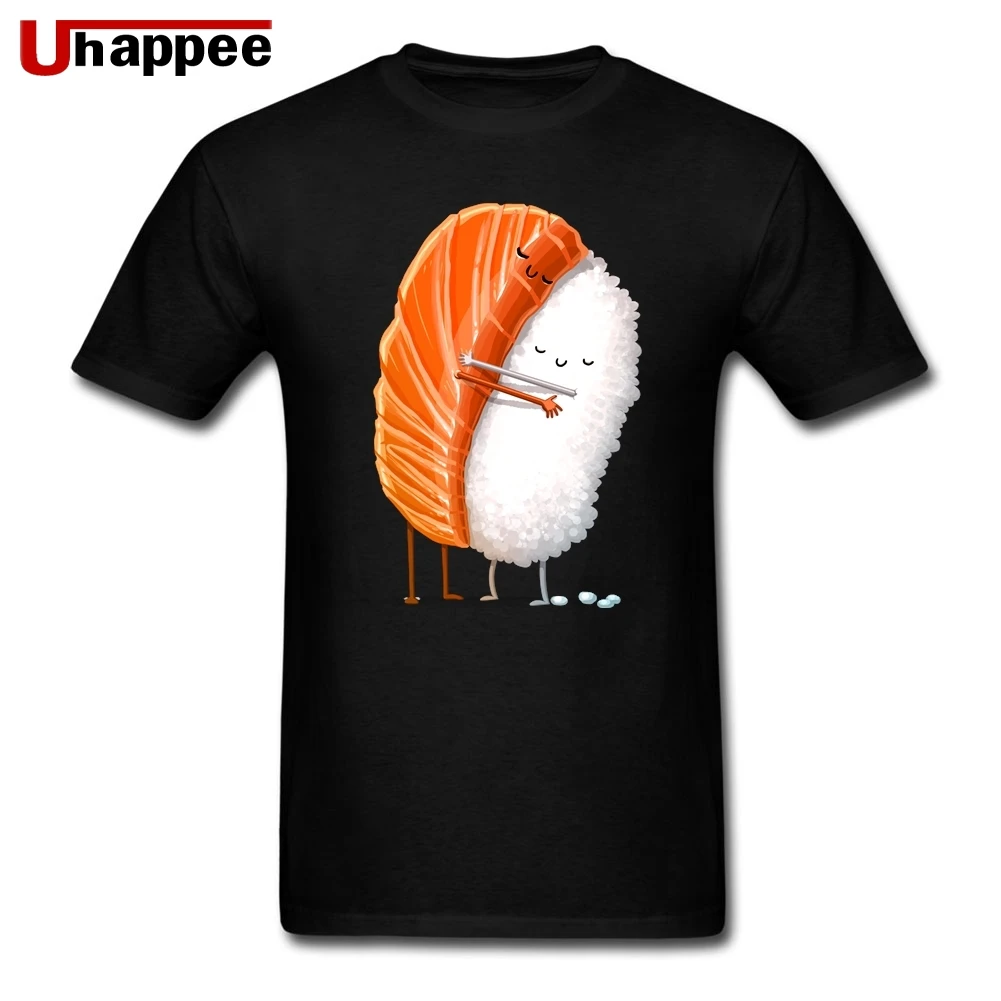 Salmon Sushi Hug T-Shirts for Teenagers 1990S Tee Crew Cheap Price Brand Tshirt Best Valentines Gift Her | Мужская одежда