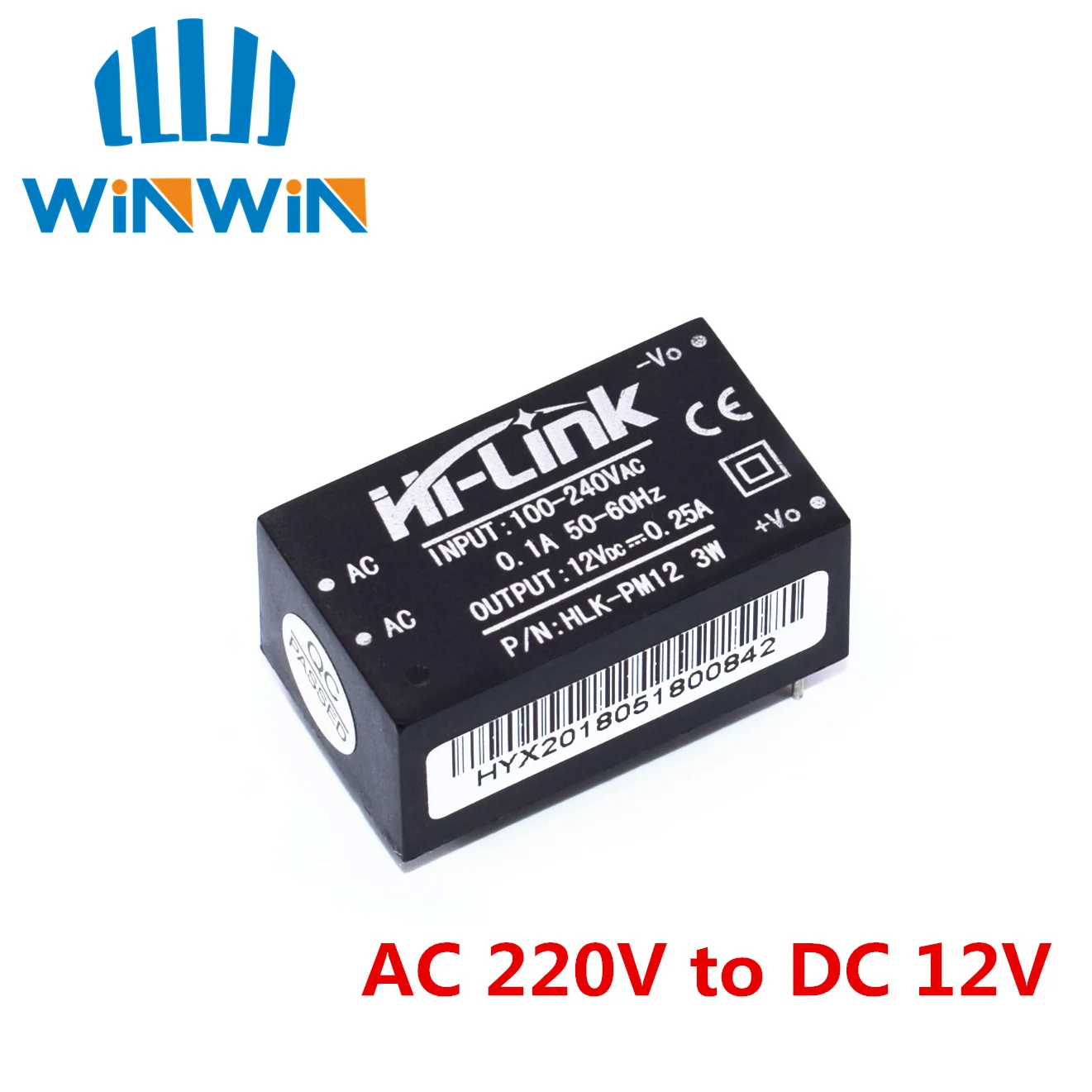 

HLK-PM12 AC-DC 220V to 12V Buck Step Down Power Supply Module Converter Intelligent Household Switch HLK-PM12 UL/CE