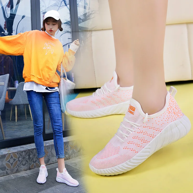 

Shoe Women's 2019 Spring And Summer New Style Athletic Shoes Women's Korean-style Students Running Shoes Online Celebrity Breath