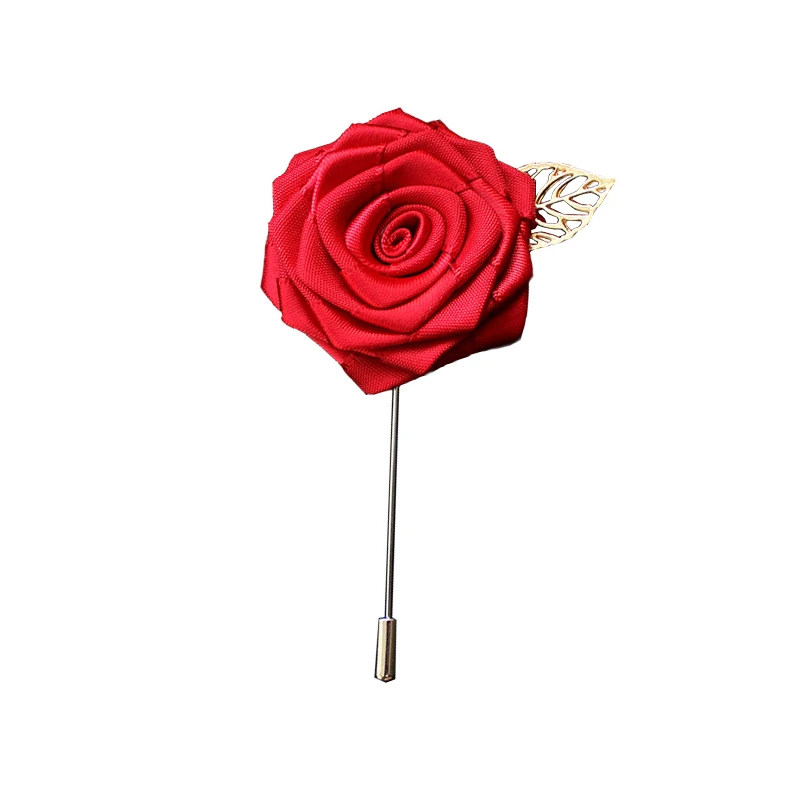 

Handmade Ribbon Flower Cloth Brooch Pin Lapel Pins Collar Pins Men Suit Corsage Wedding Boutonniere Party Gifts for Women