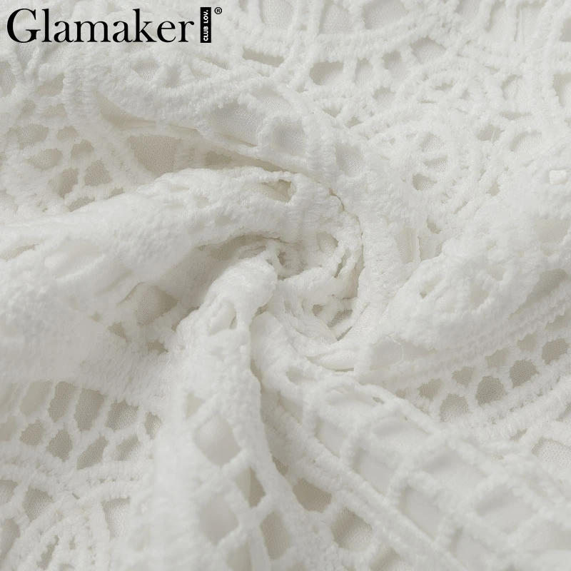 Glamaker Кружевное белое сексуальное длинное платье в обтяжку Зима Женское осеннее уличное вечернее платье женское Макси-Платье на выход vestidos de fiesta