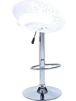 

Stool ROUND, plating, white abs