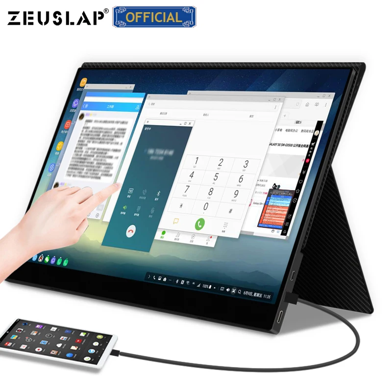 Портативный сенсорный экран 13 3 дюйма USB C TYPE HDMI 1080P HDR PD зарядка игровой монитор