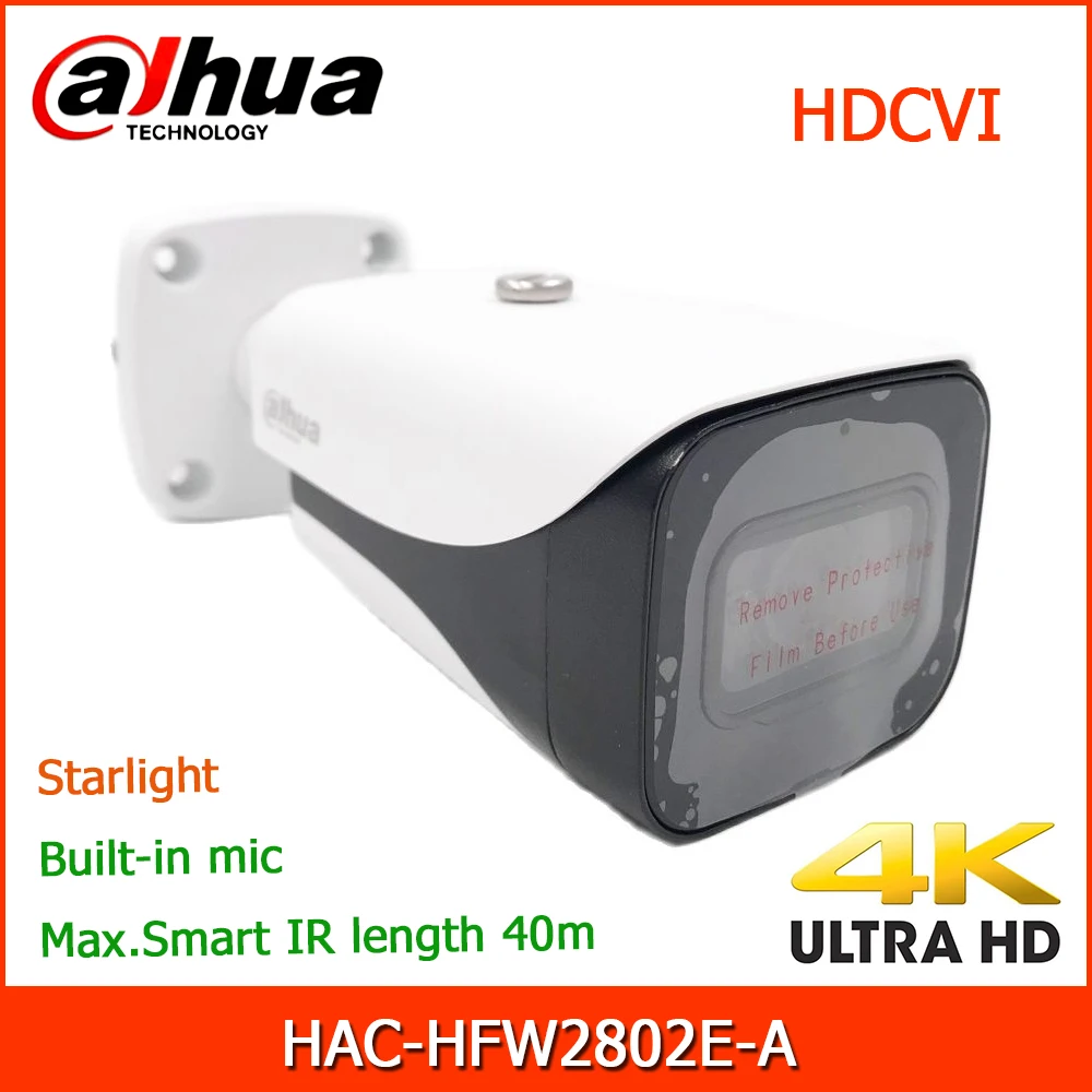 Новая Dahua 4K Starlight HDCVI камера Смарт ИК купольная видео разрешение 8MP Встроенный