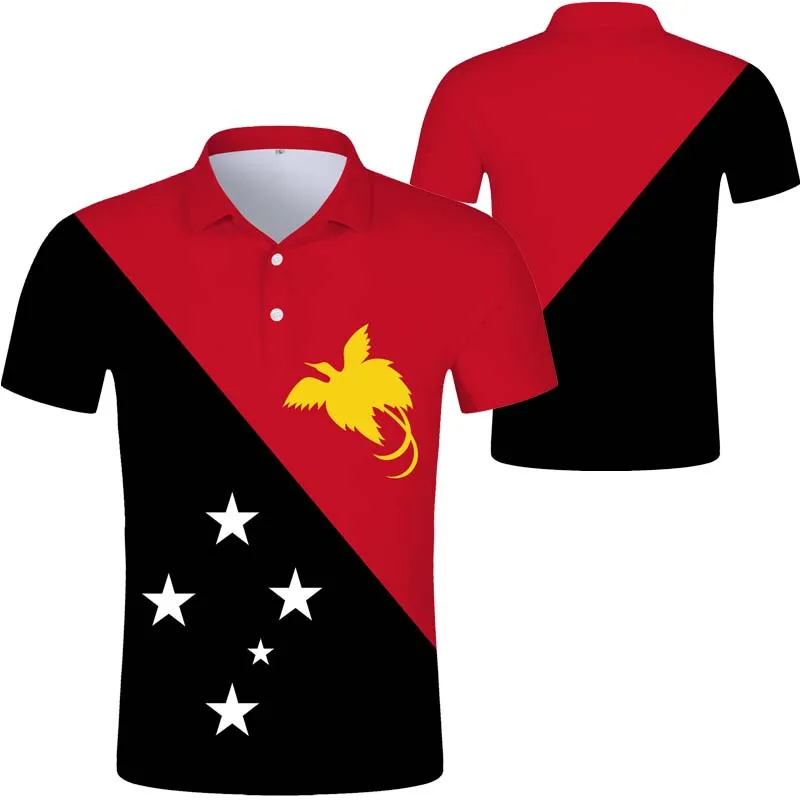 PAPUA NEW GUINEA POLO shirt diy free custom made name png POLO shirt nation  flag pg guinean country college print photo clothes|Polo| - AliExpress