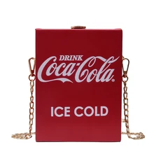 Women Fashion Coca Cola Purse Cute Transparent Crossbody Bag Lucite See Through Handbags Evening Clutch Events Stadium Approved
