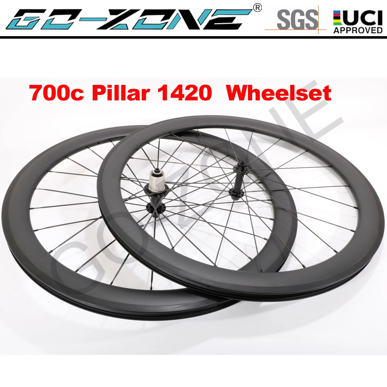 

Rim Brake 26mm U Shape Carbon 700c Wheelset Clincher Tubeless Tubular Powerway R13 Pillar 1420 Carbon Road Rim Brake Wheels