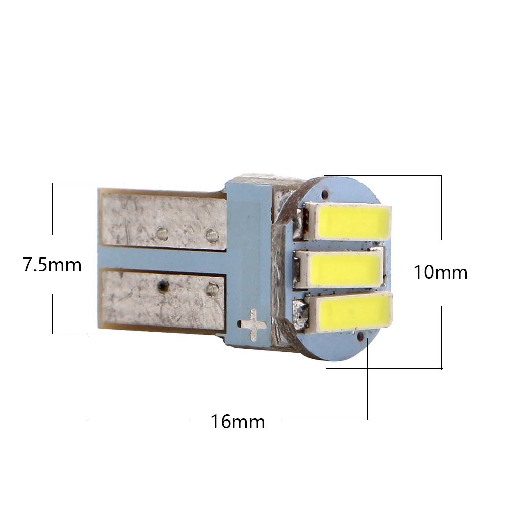 YM E-яркий 100 шт./лот T10 194 168 7014 3SMD PCB Авто налобный фонарь на 3 светодиодах Фары заднего хода автомобиля интерьер габаритные лампы 12 V, сигнализирующий фонарь белого цвета