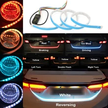 Автомобильный дополнительный стоп-светильник, динамический стример, плавающая Светодиодная лента, 12 В, Автомобильный багажник, задний тормоз, ходовая сигнальная лампа