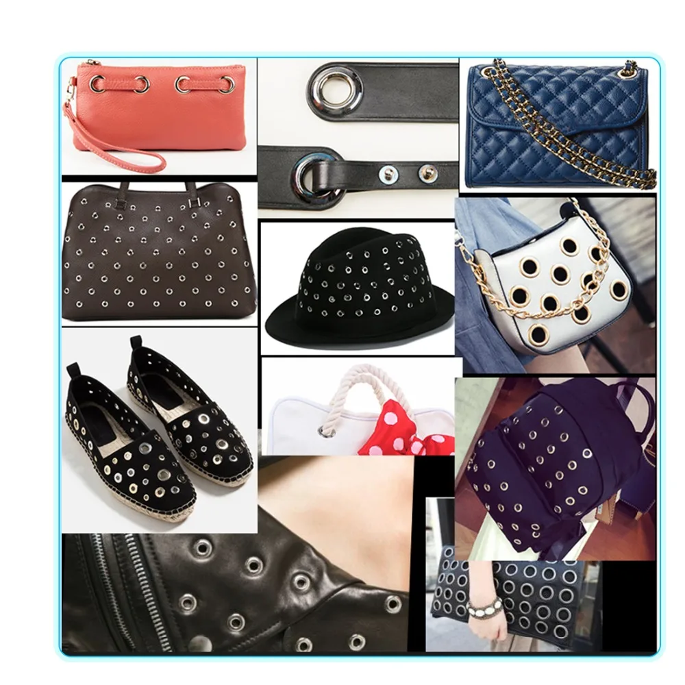 Mixed Color Metal Eyelets Garment Eyelet Scrapbooking Shoes Belt Cap Bag Tag Fashion Leather DIY Craft Accessory Hole 5mm 100pcs eyelet grommet ring