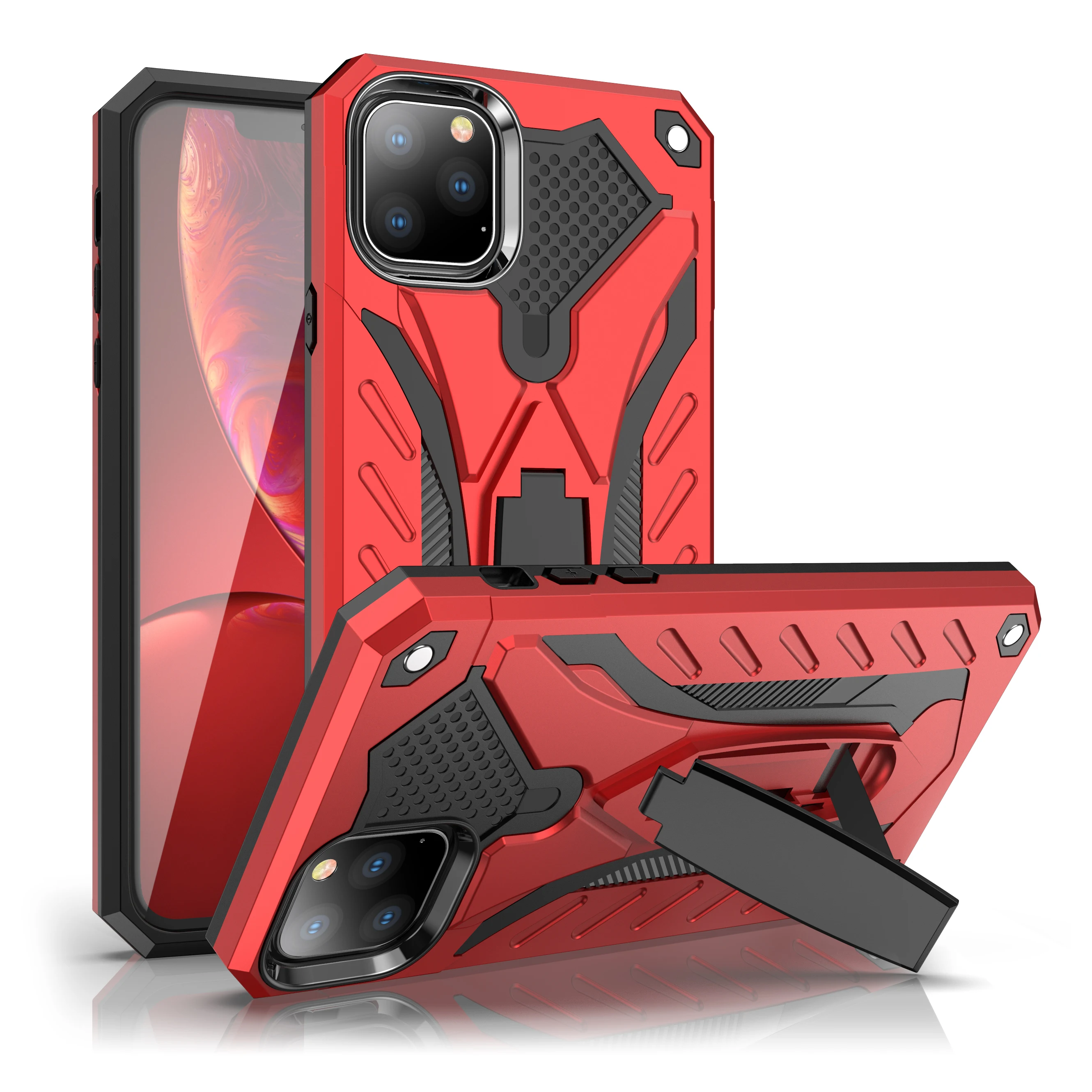 

Rugged Armor phone Case For iPhone 6 6s 7 8 Plus X XS Max XR 5 5S SE Holder Hard PC Protective Shockproof Back Cover Case Coque