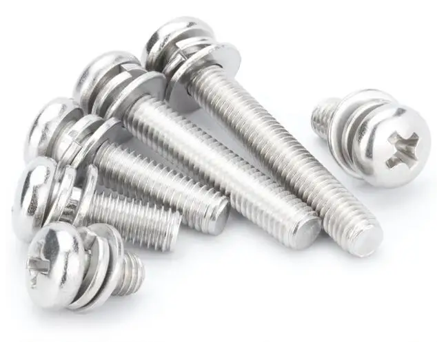 

304 stainless steel round head Cross screws M2 M2.5 M3 washer Round head machine screw set