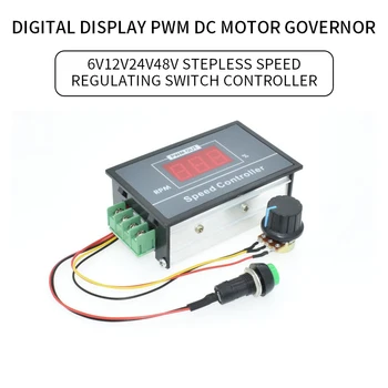 

Digital DC Motor Speed Controller DC 6-60V 12/24/36/48V 30A PWM Speed Adjustable Stepless Governor Regulator Motor