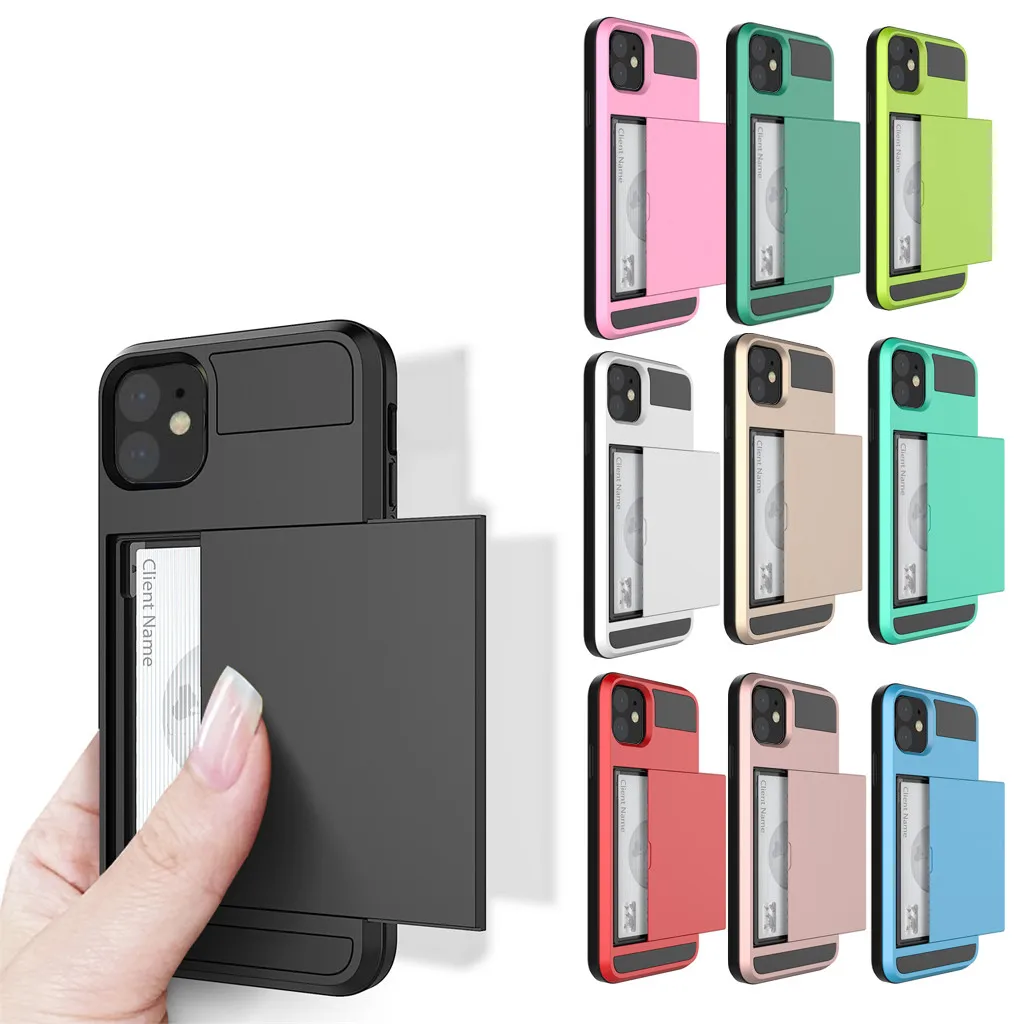 Чехол со слотом для карт для iPhone 11 чехол для iPhone 11 Pro 11 Pro Max кошелек TPU Жесткий чехол для телефона защитный чехол 19Sep