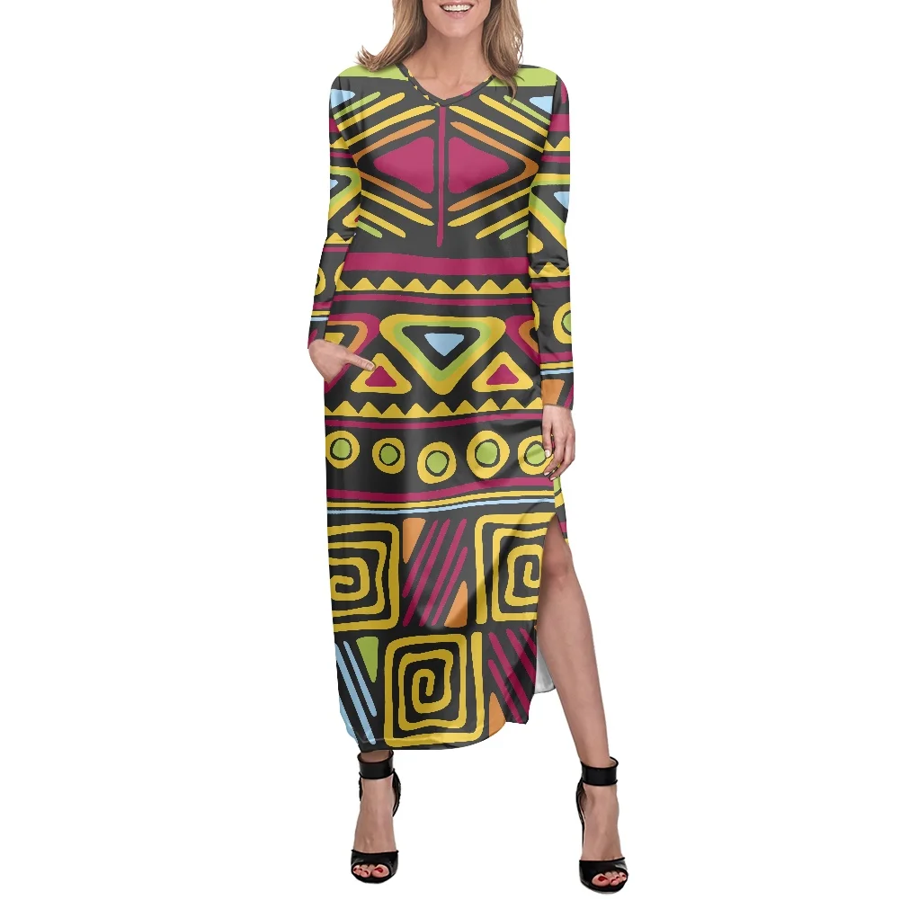 Elegant Casual Dresses V Neck Seamless 