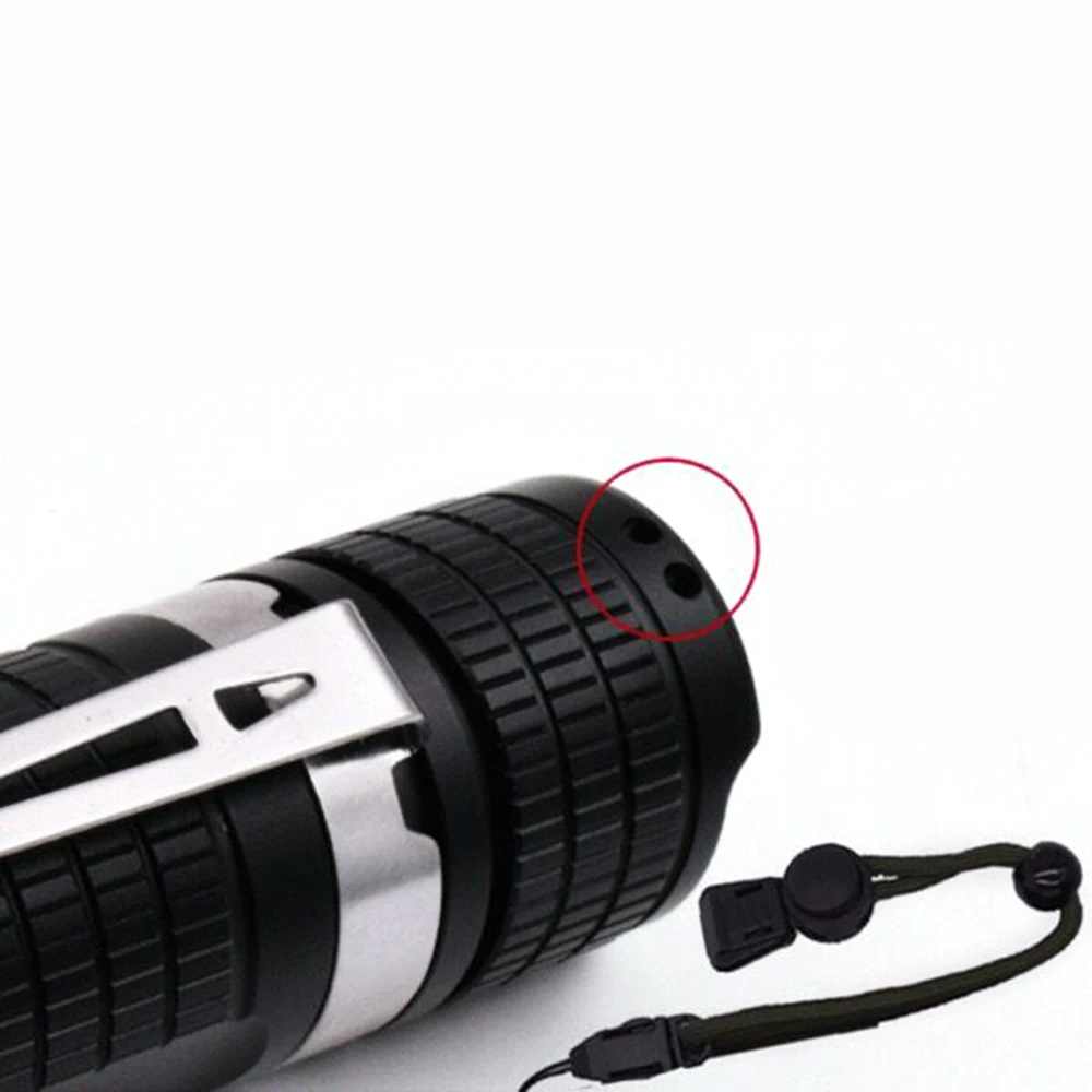 Without Battery) USB Waterproof Flashlight Outdoor Riding Chargeable Flashlight Portable Bright Household L2d Light Bulb Light
