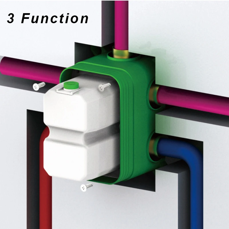 Скрытый Термостатический смеситель для душа кран воды квадратный 3 направления