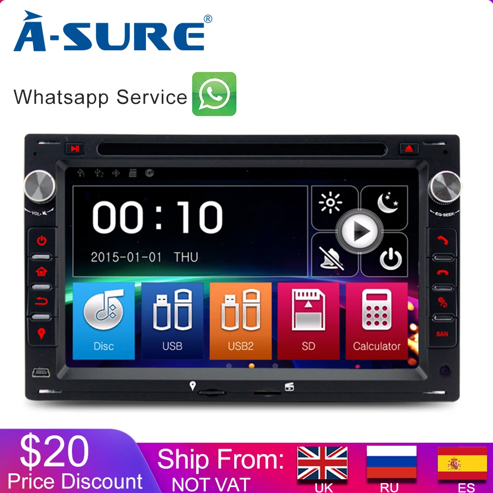 Best A-Sure 2 Din Car Auto Radio DVD Player GPS Navigation For Volkswagen VW PASSAT B5 JETTA BORA TRANSPORTER T5 GOLF 4 SHARAN SEAT 0 Best A-Sure 2 Din Car Auto Radio DVD Player GPS Navigation For Volkswagen VW PASSAT B5 JETTA BORA TRANSPORTER T5 GOLF 4 SHARAN SEAT 0