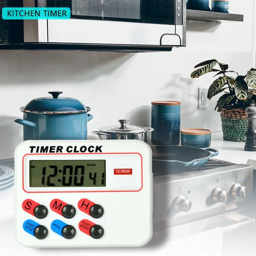 BK-726 Cooking Timer With Loud Alarm Large LCD Display Cooking Timer Magnetic Digital Kitchen Countdown Timer