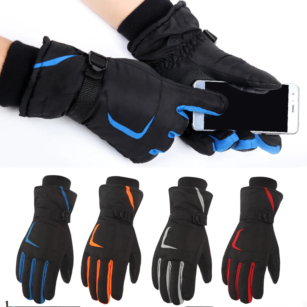 

Winter Gloves Touch Screen Gloves for Men Women Thickening Cold Waterproof Windproof Riding Outdoor Ski Gloves Motorcycle Gloves