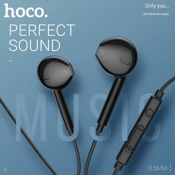 

hoco earphone headset 3.5mm wire in ear earphone with microphone for xiaomi samsung hifi earphones with mic mini ear phone 3.5