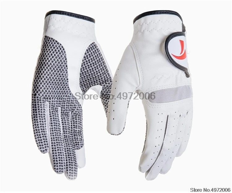 Мужские перчатки для гольфа из чистой овчины с левой рукой, дышащие спортивные перчатки с полными пальцами, противоскользящие впитывающие пот перчатки для гольфа D0631