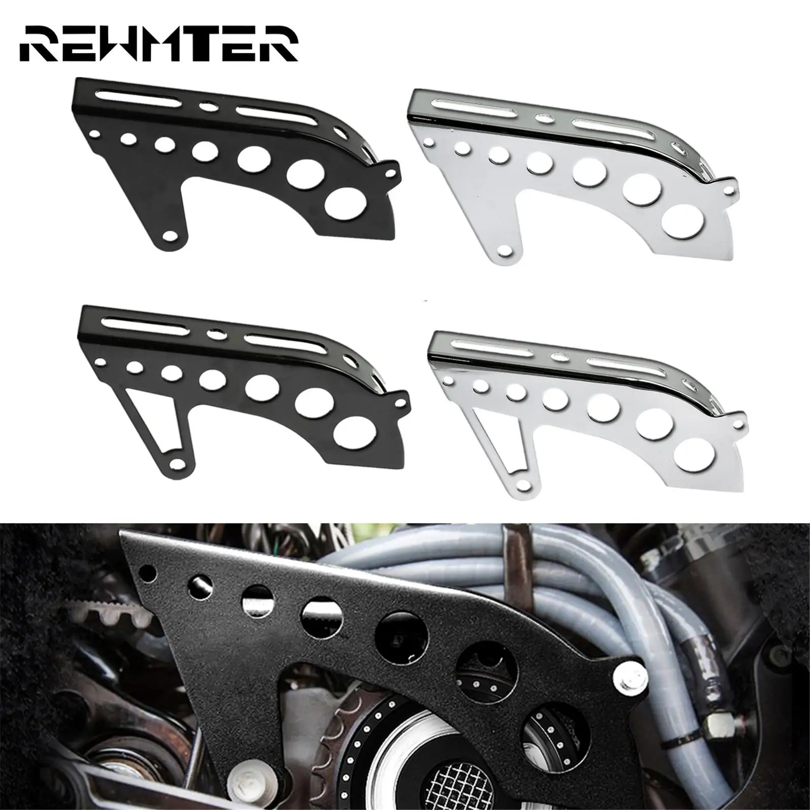 

Motorcycle Front Drive Pulley Upper Cover Black/Chrome For Harley Sportster 48 72 1200 883 XL SuperLow 2004-2017 Roadster Iron