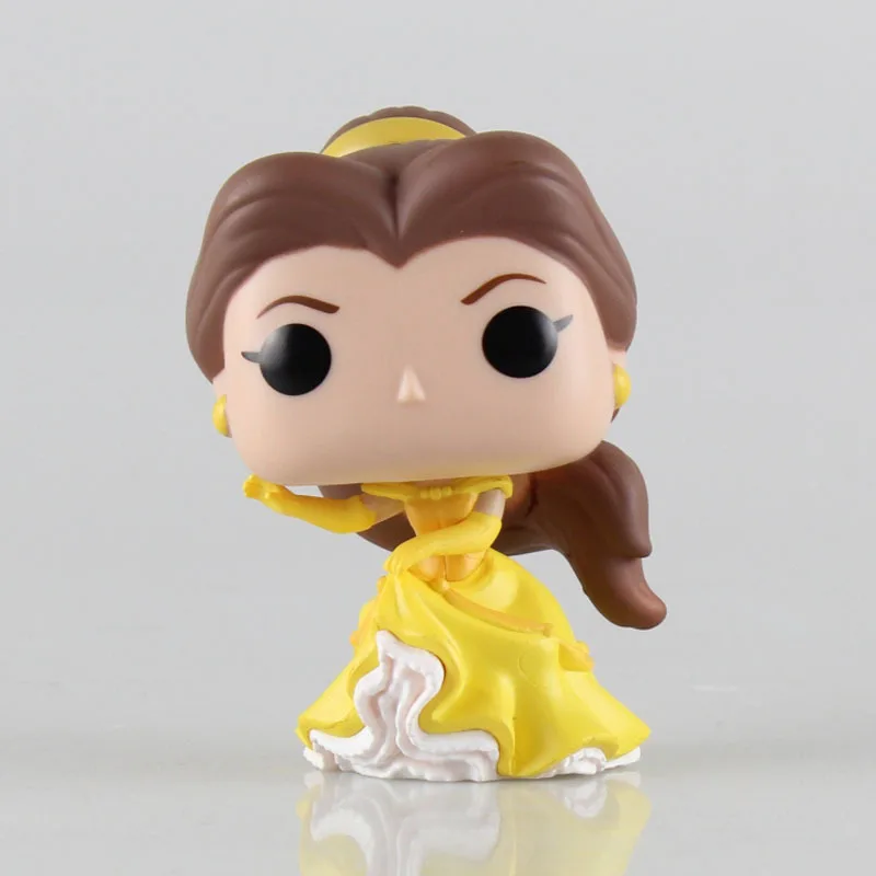 Funko Pop 10 см Мультфильм Принцесса Золушка красавица Ариэль Рапунцель Тиана виниловые фигурки модель игрушки - Цвет: Belle no box