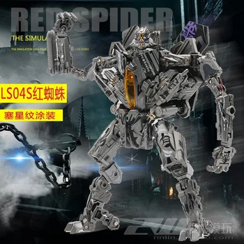 

TransformationBlack Mamba LS04S Sai Xing Auxiliary Red Spider Alloy Zoom Plane Aircraft Model PVC Action Figure Model Doll Toy