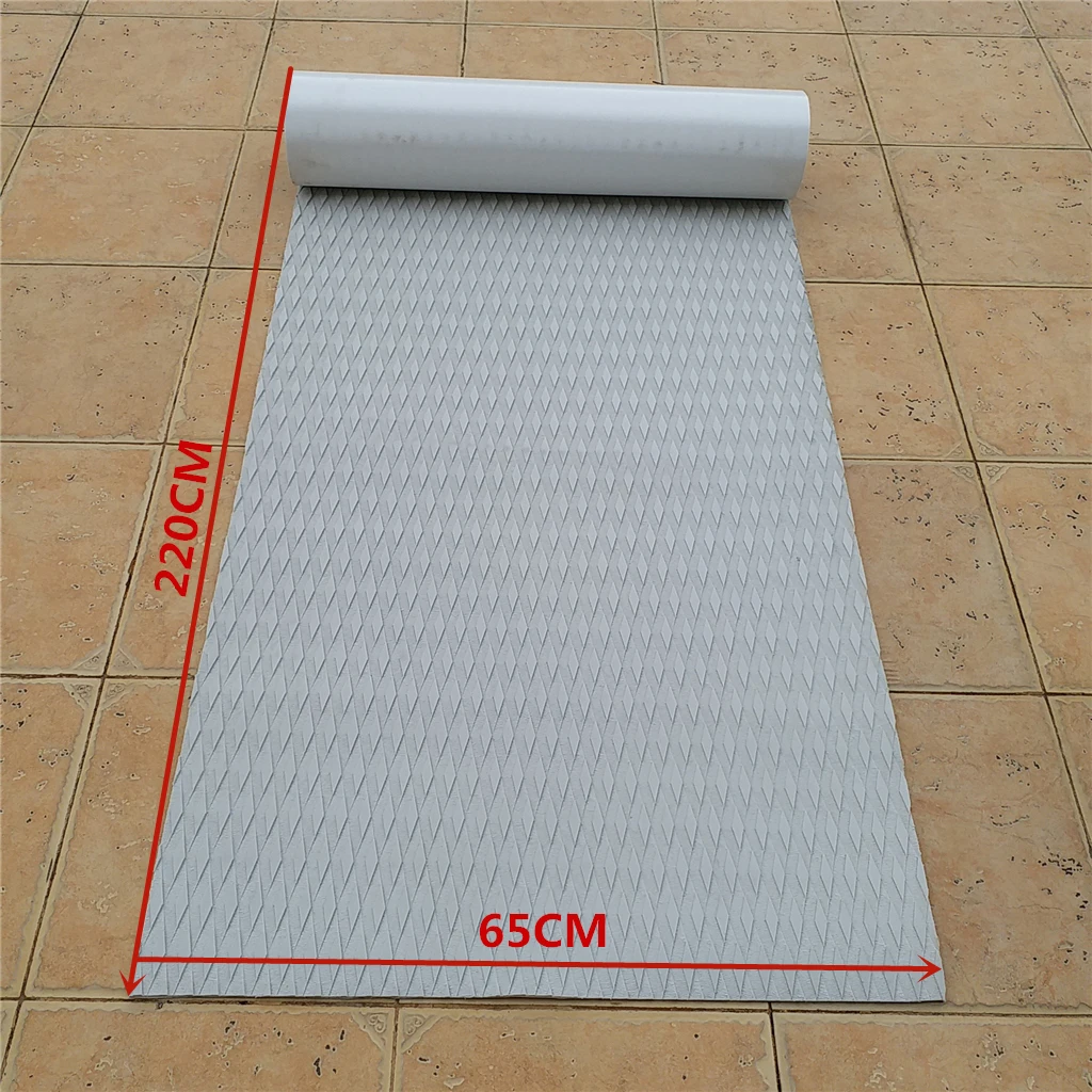 Set 2 SUP Traction Pad Deck Mat, Non-slip & Versatile for Marine Boat Surfboard Stand up Paddle Board - 220x65 cm