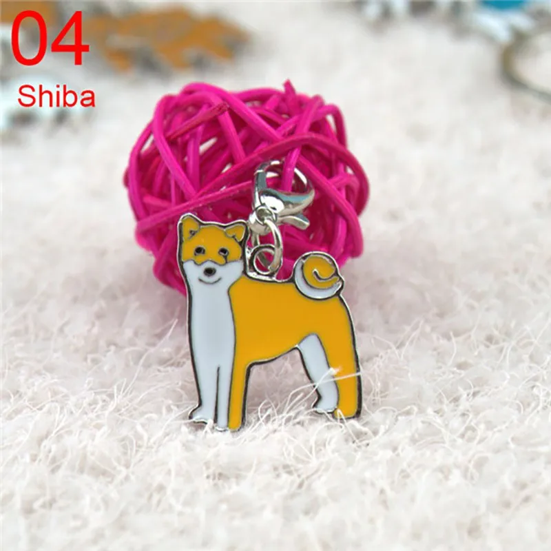 Dog Shaped Tag Dog Collar Pendant Pet Collar Charm Accessories Cute Key Buckle With Durable Clip