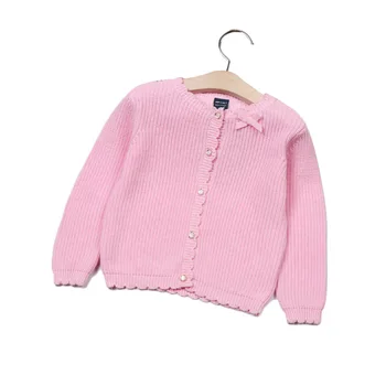 

Lace Baby Girls Sweater Toddler Kids Ruffles Collar Crochet Cardigan Sweet Princess Long Sleeve Pullover Spring Autumn Warm Coat