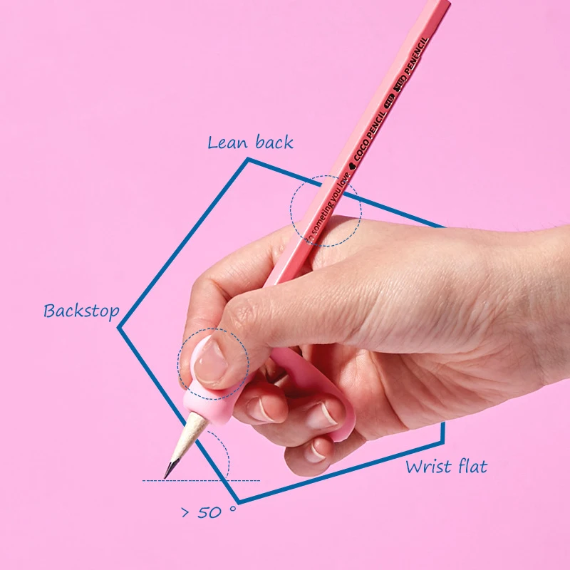 

6pcs Two-fingers Soft Glue Pen Grip Environmentally friendly Soft glue Writing correction tool child Wobi Pen Grip for Gifts