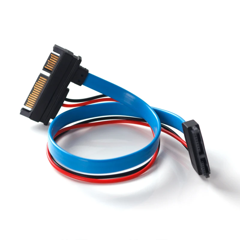 

Lingable SATA Serial ATA 22Pin 7+15 Male to Slimline SATA 13Pin 7+6 Female Cable Connector Conterver Adapter 30CM