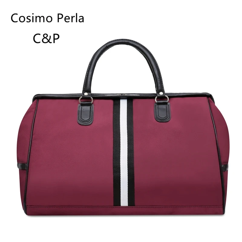

Fashion Nylon Waterproof Travel Bags for Women Short Trip Large Travel Totes Hand Luggage Business Duffle Overnight Weekender