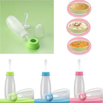 

Baby Infant Newborn Toddle Feeding Bottle Training Rice Spoon Cereal Food Supplement Feeder Safe Tableware Tools