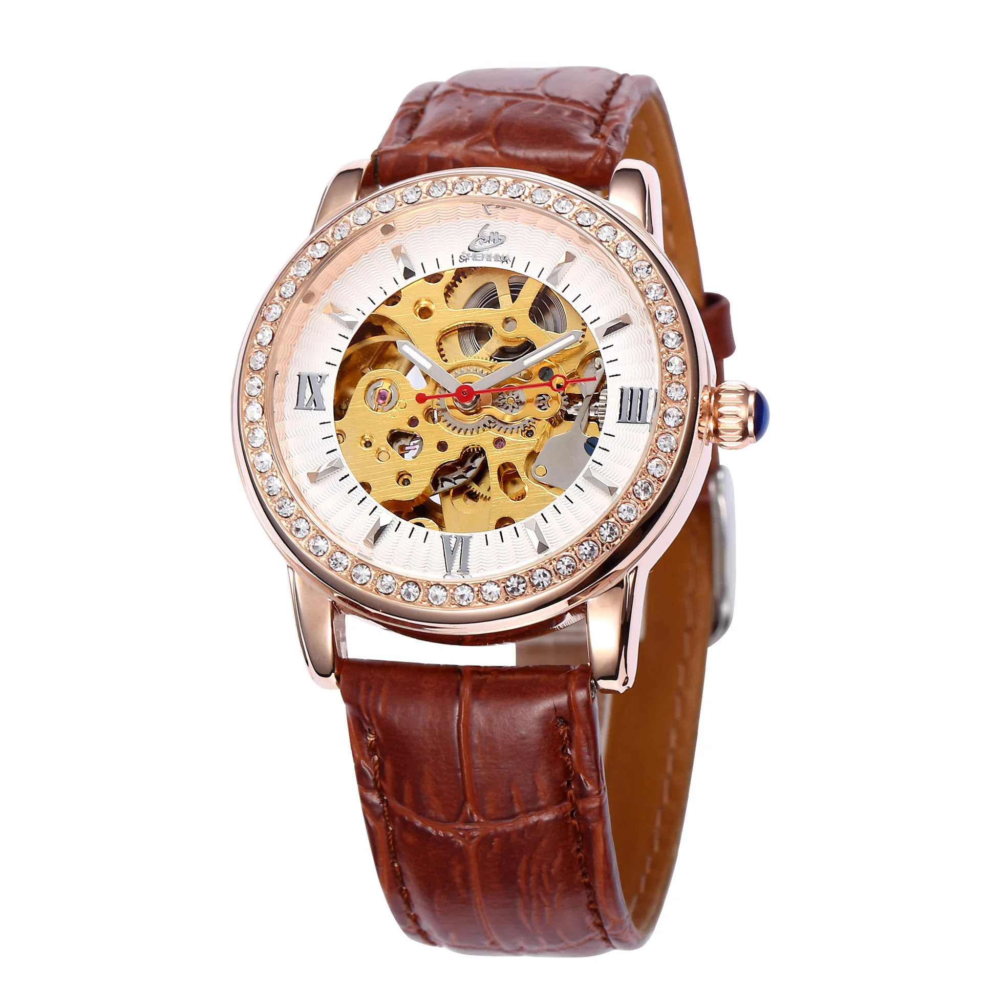 

Shenhua Gentry China Full Automatic Hollow out Steel Belt Leather Belt Mechanical Wrist Watch MEN'S Watch