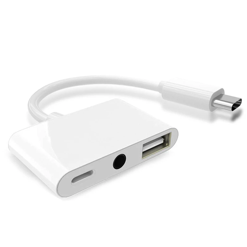 USB 2 0 OTG Audio Charging Adapter Type C to 3 5mm Headphone Headset For USB Disk Mouse Keyboard For iPAD Pro Samsung S8 S9 S10