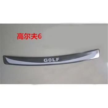 

Car styling Stainless Steel car Rear Bumper Protector Sill Trunk Tread Plate Trim for 2009-2013 Volkswagen Golf 6