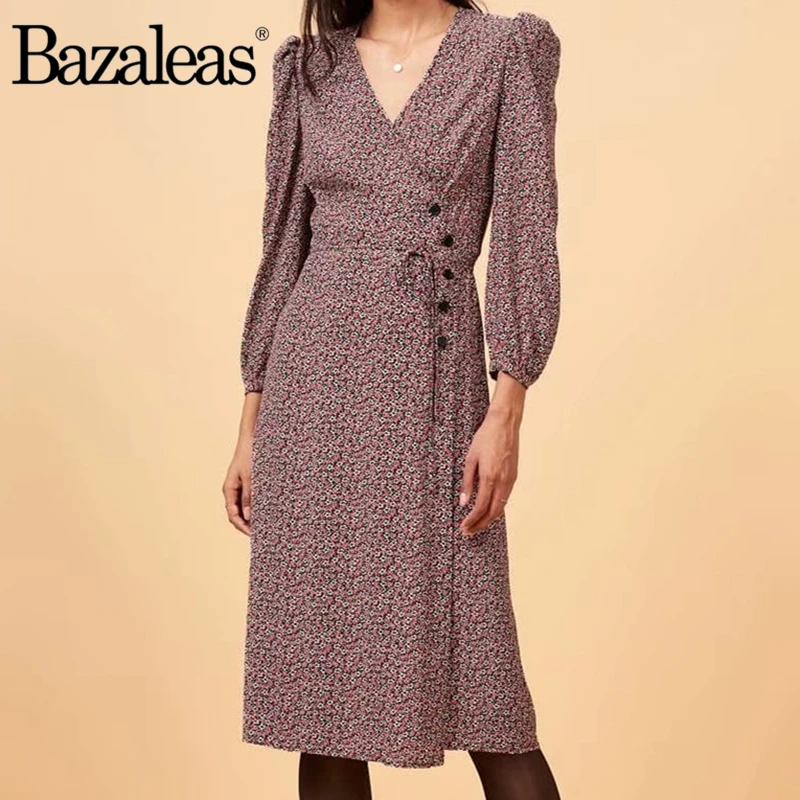 Wrap dress with buttons Clearance